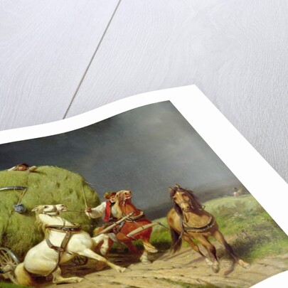 The Hay Wagon, 1874 by Johann Jakob Eduard Handwerk