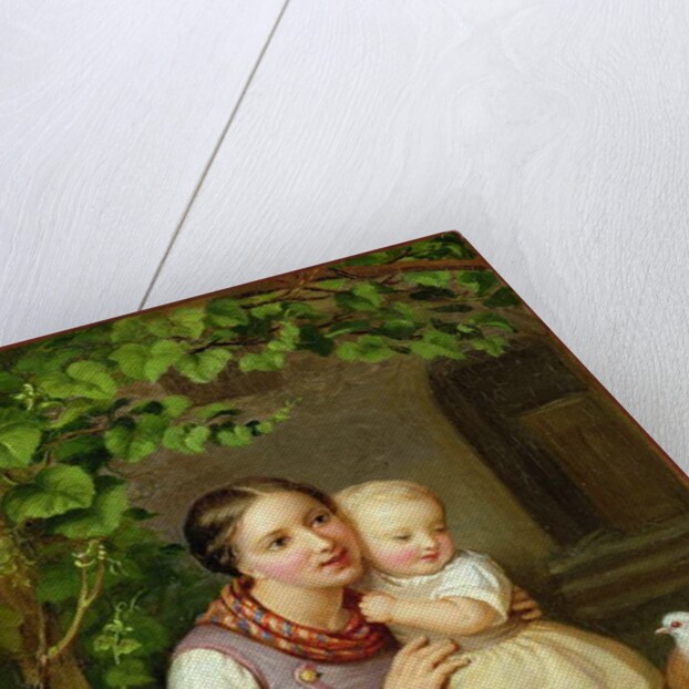 Mother with Child and Two Doves by August von der Embde