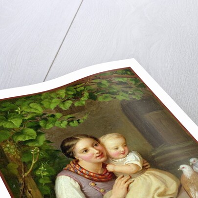 Mother with Child and Two Doves by August von der Embde