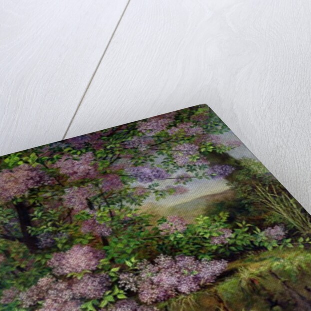 Blooming Lilacs in front of a Wall by Emilie von der Embde