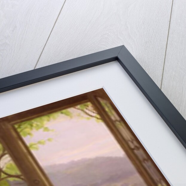 Girl reading by an open window by Caroline von der Embde