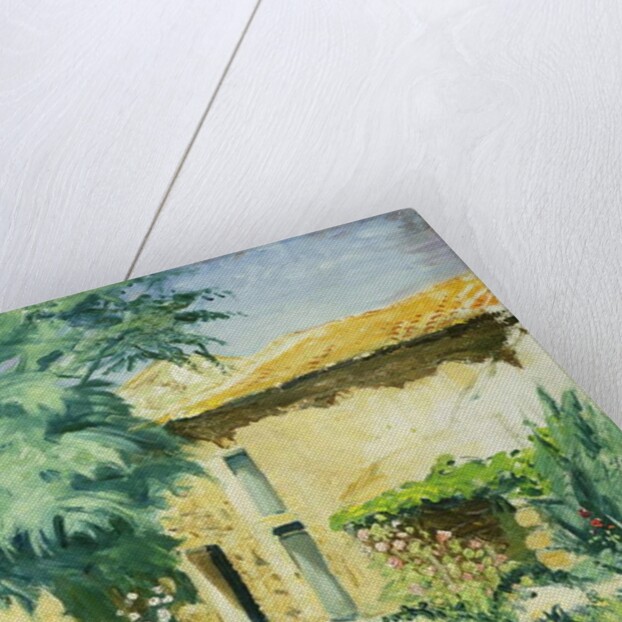 Southern Farm House with Flowerbed by Hans Olde