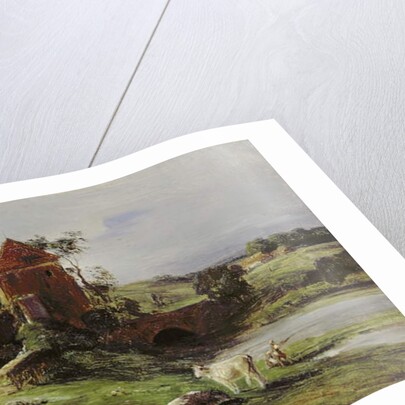 Landscape with a Bridge near Landsberg an der Warthe by Louis Kolitz