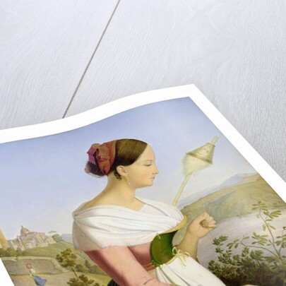 Italian Girl with a Spinning Dress by Friedrich Wilhelm Mueller