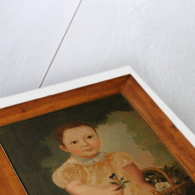 Naive portrait of a boy by French School