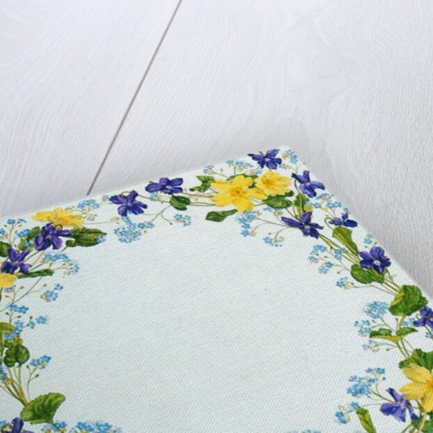 Primrose and Violet Square by Linda Benton