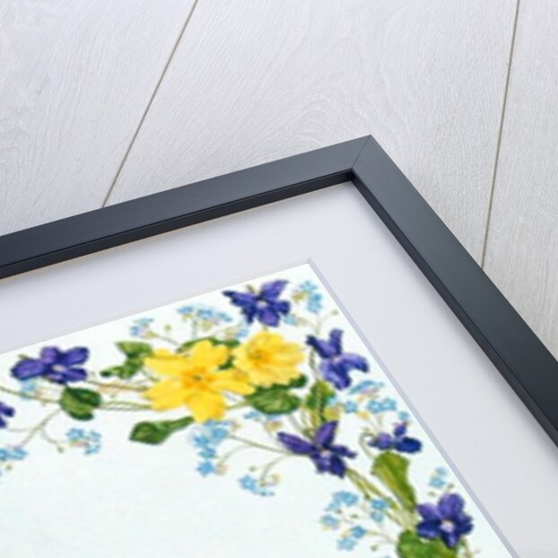 Primrose and Violet Square by Linda Benton