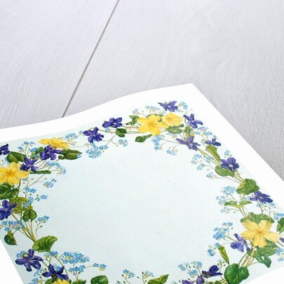 Primrose and Violet Square by Linda Benton