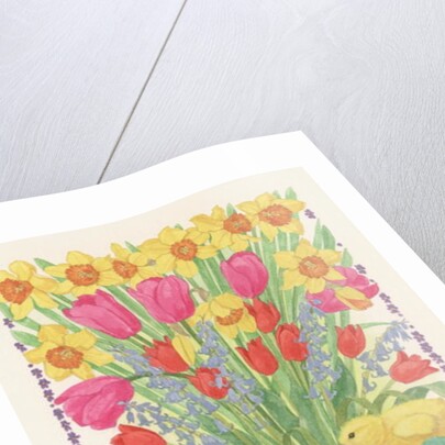 Chicks, Eggs and Flowers, 1995 by Linda Benton