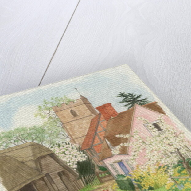 Church and Farm Track, 1998 by Linda Benton