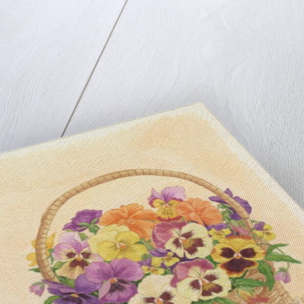 Basket of Pansies, 1998 by Linda Benton