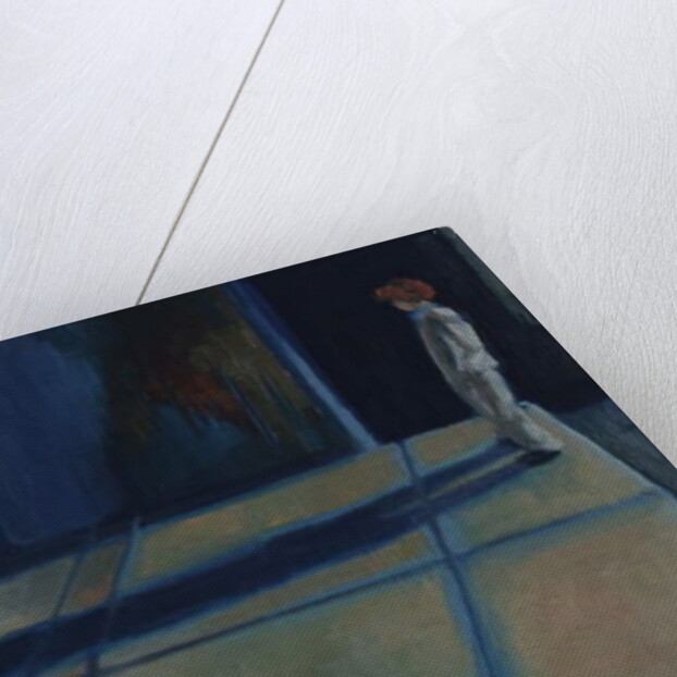 Sarah, 1989 Interior with girl by Lee Campbell