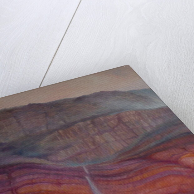 Jurassic, 2018 Cliff face with strata. by Lee Campbell