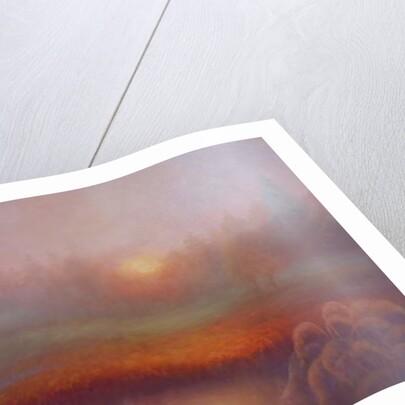 October Mist, 2018 Misty landscape and river by Lee Campbell