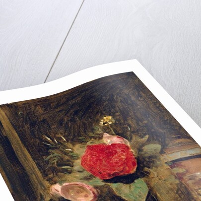 Bouquet of Flowers in a Glass beside a Tobacco Pot, c.1873-74 by Jean Baptiste Camille Corot