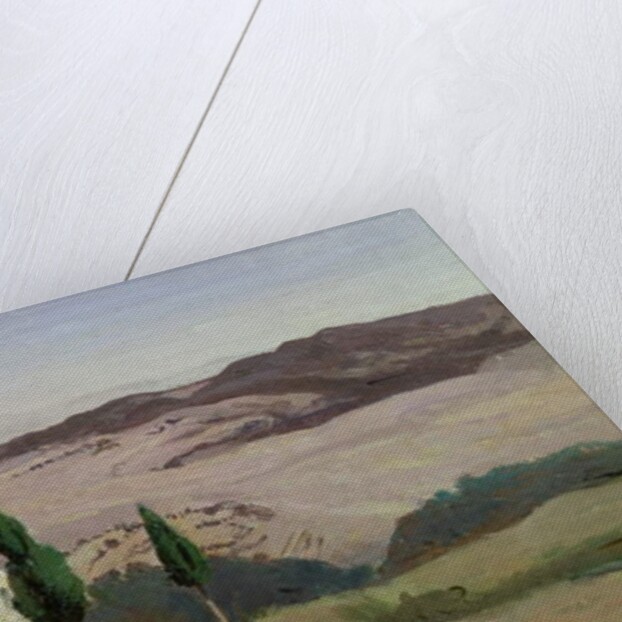 Volterra, Church and Bell Tower, 1834 by Jean Baptiste Camille Corot