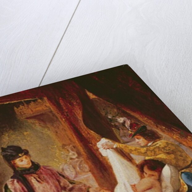 The Duc d'Orleans Showing his Mistress to the Duc de Bourgogne by Ferdinand Victor Eugene Delacroix