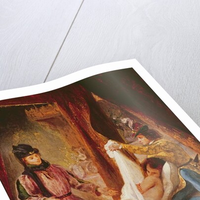 The Duc d'Orleans Showing his Mistress to the Duc de Bourgogne by Ferdinand Victor Eugene Delacroix