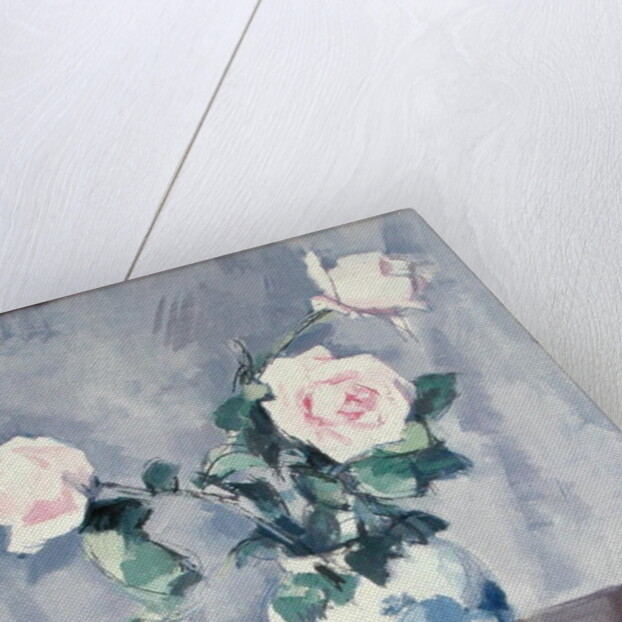 Still Life of Roses in a Blue and White Vase by Samuel John Peploe