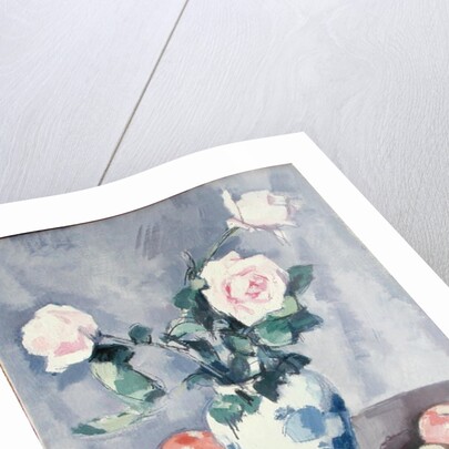 Still Life of Roses in a Blue and White Vase by Samuel John Peploe