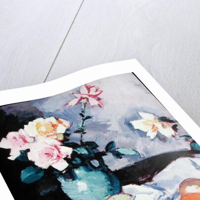 Pink Roses in a Green Jug, c.1926 by Samuel John Peploe