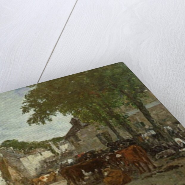 Animal Market at Daoulas, 1869 by Eugene Louis Boudin