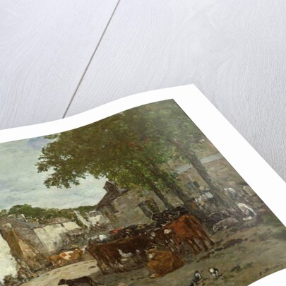 Animal Market at Daoulas, 1869 by Eugene Louis Boudin