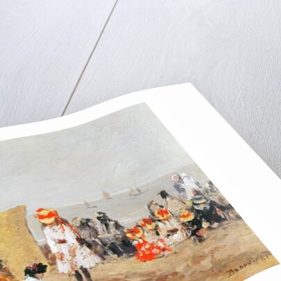 Beach Scene, Trouville, 1881 by Eugene Louis Boudin