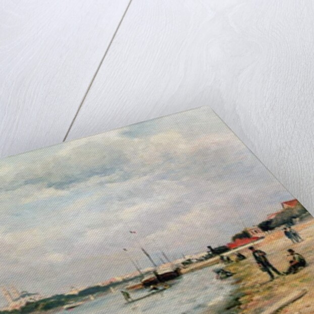 The Seine at Passy - the Trocadero and the Port de Grenelle) by Stanislas Victor Edouard Lepine