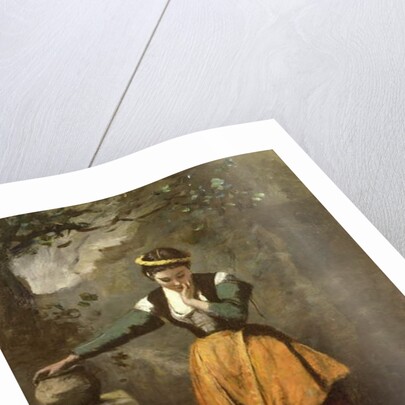 Dreamer at the Fountain, c.1860 by Jean Baptiste Camille Corot