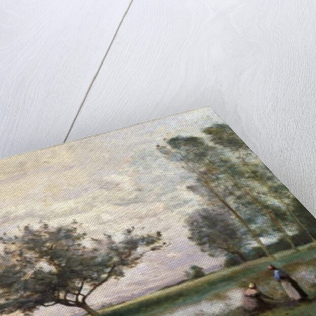 Haycart beside a River by Jean Baptiste Camille Corot