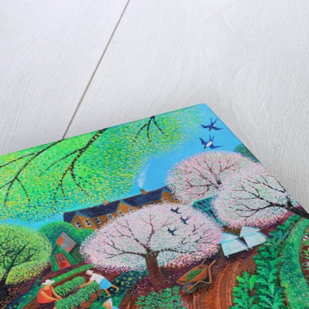 Dozey Dog, 2018 (acrylics on paper by Lisa Graa Jensen