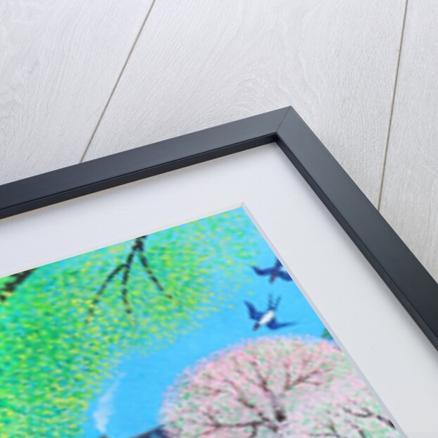 Dozey Dog, 2018 (acrylics on paper by Lisa Graa Jensen