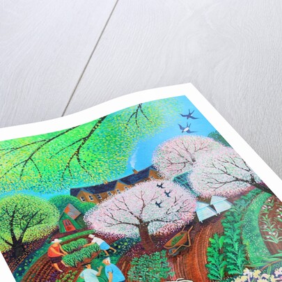 Dozey Dog, 2018 (acrylics on paper by Lisa Graa Jensen