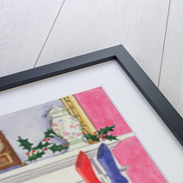 Fireside Scene at Christmas by Lavinia Hamer