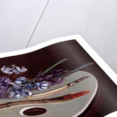 Porcelain Palette with Flowers by Caroline Hervey-Bathurst