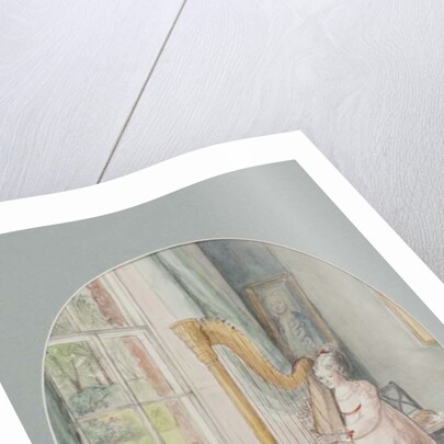 A Young Woman with a Harp, 2009 by Caroline Hervey-Bathurst