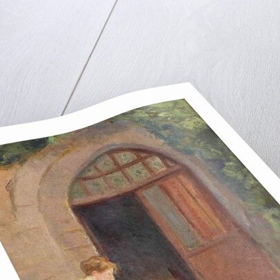 Girl seated outside of La Boissiere, c.1909 by Albert de Belleroche