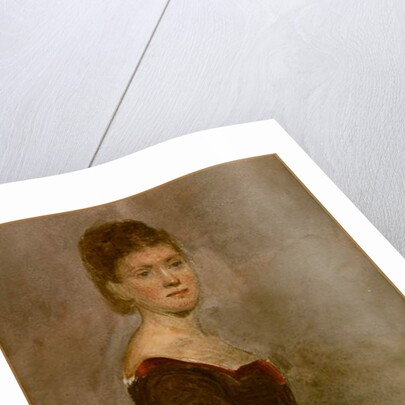 Study of a young woman holding a book by William Bright Morris