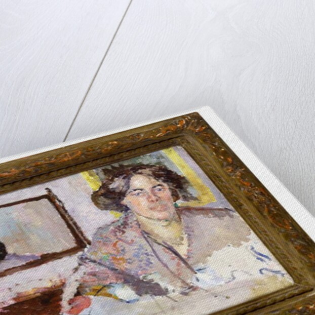 Woman in front of a mirror by Spencer Frederick Gore