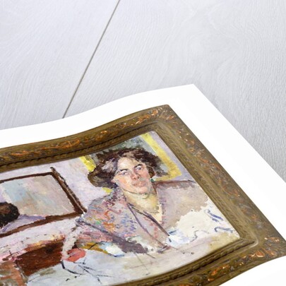 Woman in front of a mirror by Spencer Frederick Gore