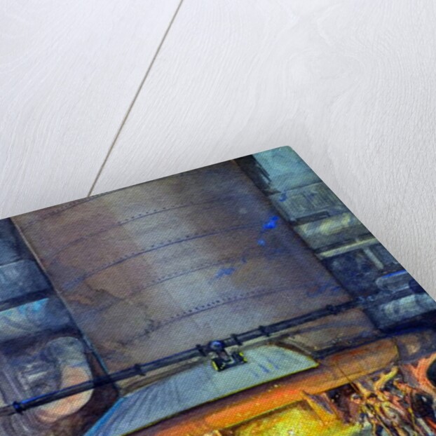 Steel workers casting girders, 1917 by Charles John de Lacy