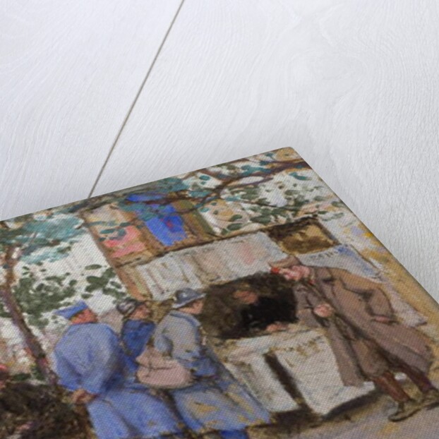 Soldiers at a News Stand, Paris, 1917 by Ethel Hunter