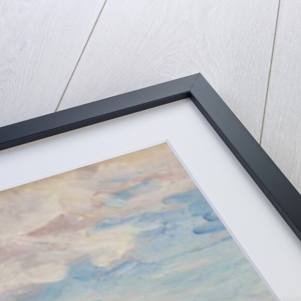 View through meadow and tree with valley beyond by Arthur Haythorne Studd