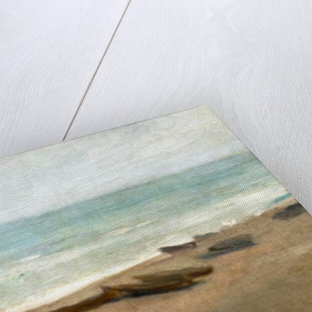 Boats along shoreline by Albert de Belleroche