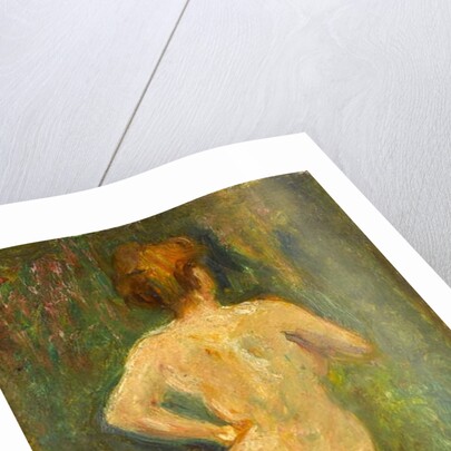 3/4 length standing nude, rear view, c.1895 by Albert de Belleroche