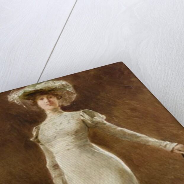 Portrait of a Woman with a Parasol by Edouard Francois Zier