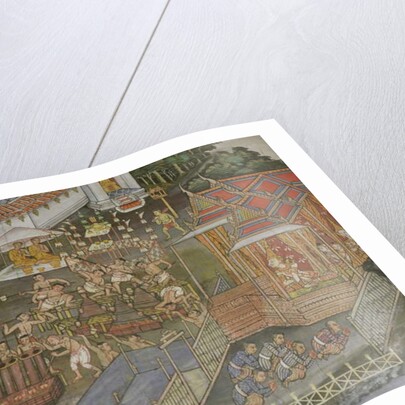 Detail of the town of Phitsanulok, Wat Bowonniwet Vihara, Bangkok by Thai School