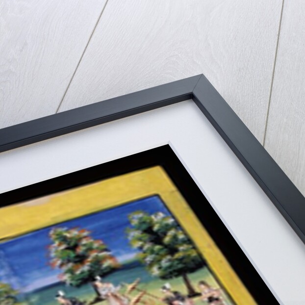 Merit making scene, page from a manuscript by Burmese School