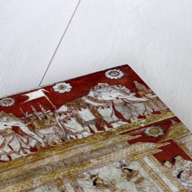 Detail of wall painting in the Degaldoruwa Vihraya Temple by Sri Lankan School